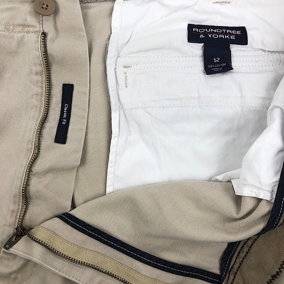 ROUNDTREE & YORKE Cargo Shorts Men 6 Pockets Classic Fit Tan/Khaki Waist 52 - Picture 6 of 7
